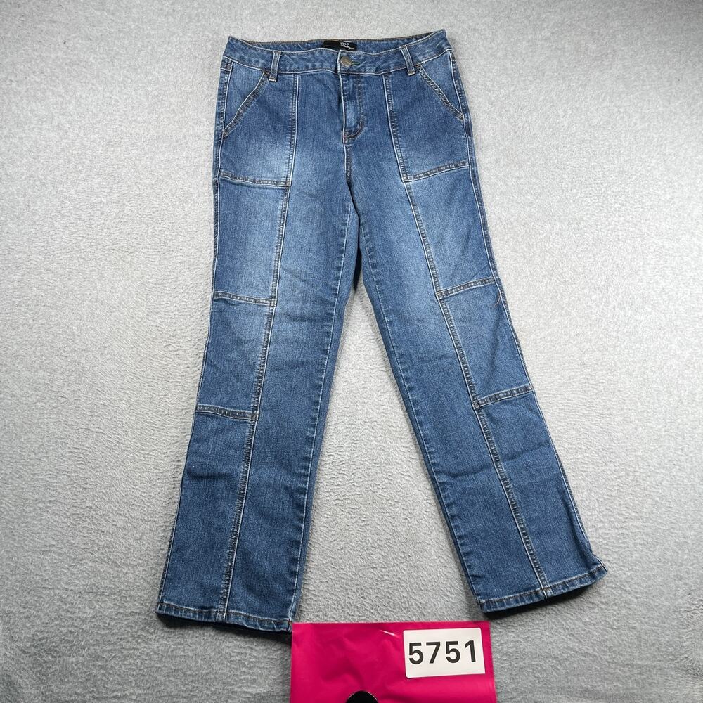 Womens 1822 Denim Jeans Blue Distressed Size 8 Stretch Casual